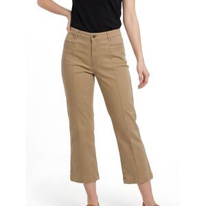 Nautica Tan Mid-Rise Demi Bootcut Sateen Pant Size 14